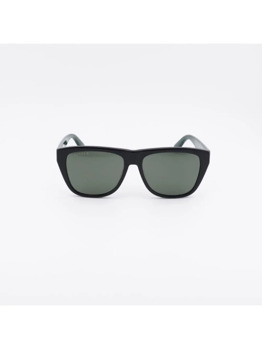 Gucci GG0926S 006 Sunglasses Black Square Frame, Green Polarized Lenses